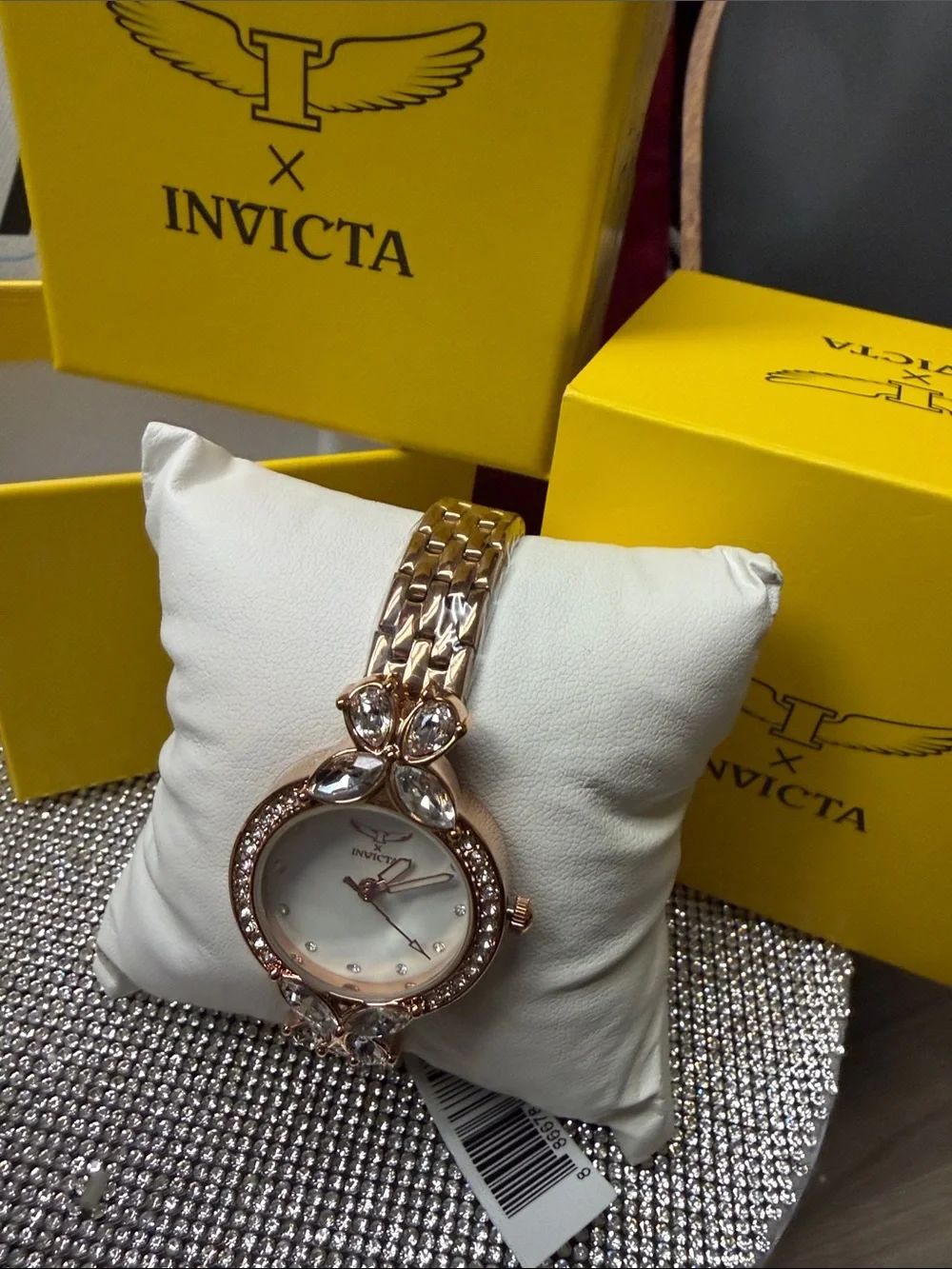 Invicta Rose Gold Crystal Accent Women's Bracelet Watch. 🆕